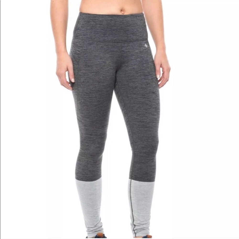 Nicole Miller color block gray leggings